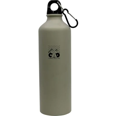 Afbeelding van C.A.O Drinkfles &quot;ART&quot; 0,75 liter van aluminium kleur crème hoogte 25 cm diameter Ø 7,3