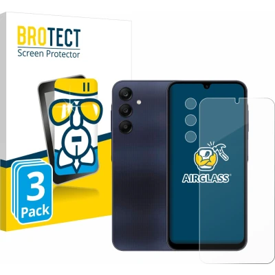 Afbeelding van BROTECT Screenprotector voor Samsung Galaxy A25 5G (Voor+Camera) Folie Beschermfolie Beschermglas transparant (3 Stuks)