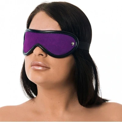 Afbeelding van Rimba Bondage Play Blinddoek Oogmasker Leer Paars