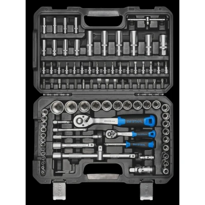 Afbeelding van SW Stahl 07797L Doppenset 97 Binnen zeszijdig, Torx, Kruisgleuf (PH), Gesplitst, Binnenvierkant Chroom vanadium staal Met ratelfunctie