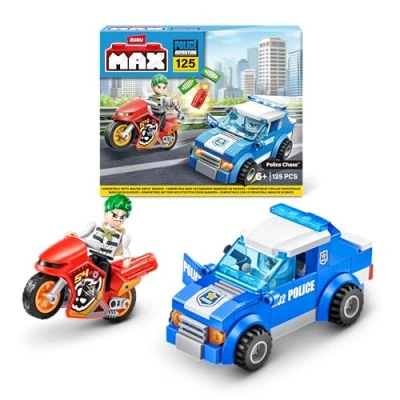 Afbeelding van MAX Adventure Police Chase Playset (121 stuks) Building Bricks Toys voor kinderen 5+ Create Vehicles and More Unbox Discover, Major Brand Compatibel