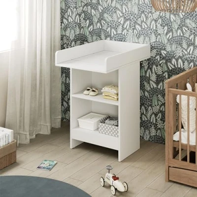 Afbeelding van Vicco Aankleedcommode &quot;Mona&quot;, wit/wit, 60 x 103,5 cm met aankleedkussen