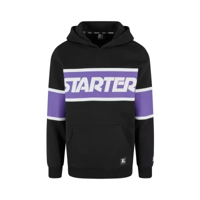 Afbeelding van Starter Hoodie, Heren, Maat: Small, Black purple