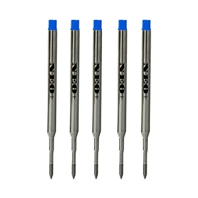 Afbeelding van Sheaffer K balpen vullingen set medium punt navulling. 5 BLUE INK REFILLS