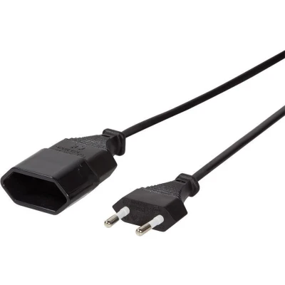 Afbeelding van LogiLink CP122 netsnoer Euro CEE 7/16 stekker naar bus, 1m zwart