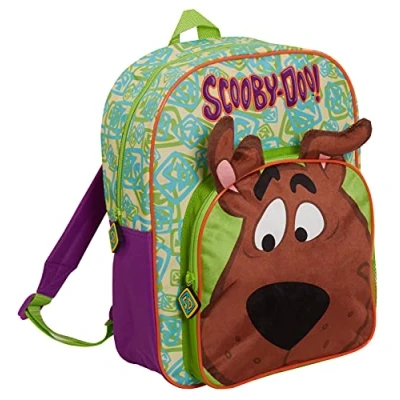 Afbeelding van Scooby Doo Kinderrugzak grote schooltas sportrugzak met bekerhouder, groen, één maat, rugzak, Groen