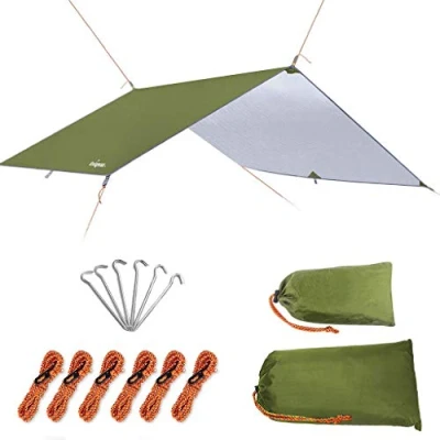 Afbeelding van Unigear Tarp Rain Fly dekzeil voor tent, waterdicht, opvouwbaar, licht, camping en bescherming tegen regen, sneeuw zon