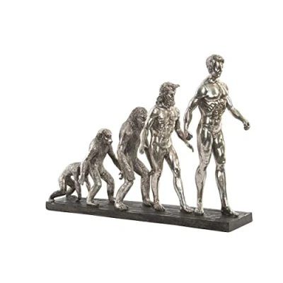 Afbeelding van Decoratieve figuren DKD Home Decor Origin of Species Zilverkleurig Verchroomd 55 x 18 42 cm