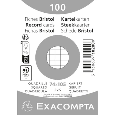 Afbeelding van Exacompta 10200SE 40x 100 F. Bristol A7 bl