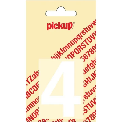 Afbeelding van Plakcijfer Helvetica 60 mm wit 4