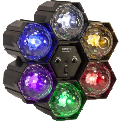 Afbeelding van BoosT Lichtsequencer met 6 Astro LED Bollen Disco verlichting