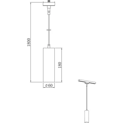 Afbeelding van Hanglamp Trio Leuchten DUOline Nikkel