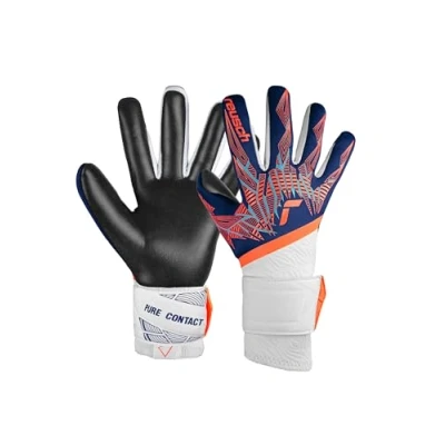 Afbeelding van REUSCH Pure Contact Gold Keepershandschoenen voor volwassenen, uniseks, 4848 Premi Blu/Electr Oran/BLC, 9,5