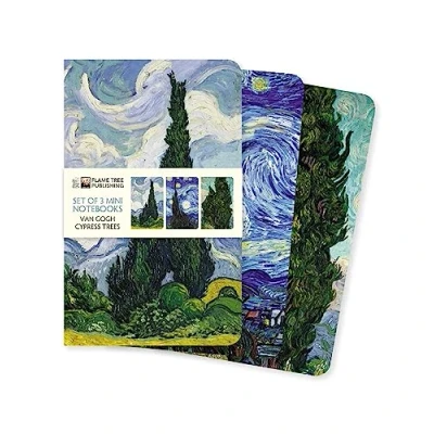 Afbeelding van Mini Notebook Collections Vincent van Gogh: Cypresses Set of 3 Notebooks