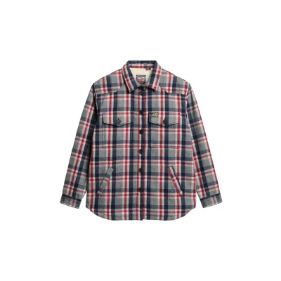 Afbeelding van Superdry Geruit overshirt met borgvoering Dames Shirts