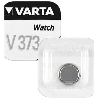 Afbeelding van Varta V373 Zilveroxide batterijen, knop/hoek, 1,55 V, 1,6 mm, 9,5 mm