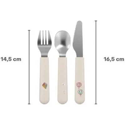 Afbeelding van Mepal Mio kinderbestek 3 delig, vork, mes en lepel Roestvrij staal Kinderservies Forest Friends