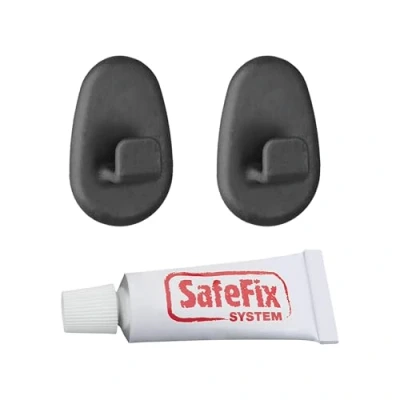 Afbeelding van Metaltex Plakhaken 2 Stuks Zwart