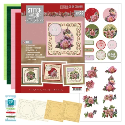 Afbeelding van Stitch and Do on Colour 22 Amy Design Roses Are Red