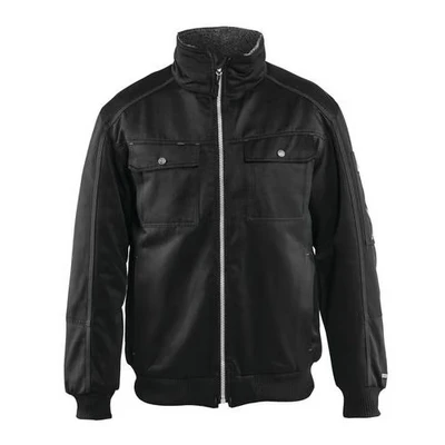 Image de Blouson pilote hiver polyester / coton noir