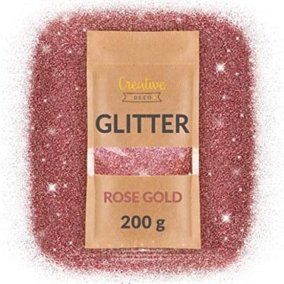 Afbeelding van Creative Deco 200g Glitter Roze Goud Knutselen Handwerk Schilderen Nagellak Holografische Gouden