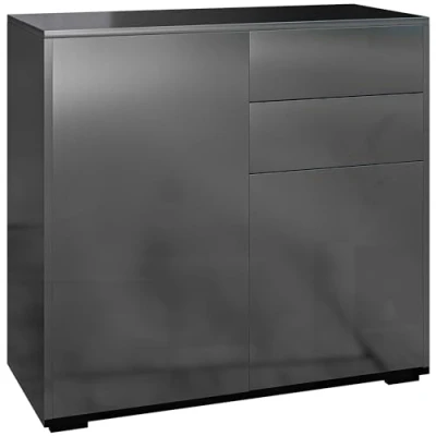 Afbeelding van HOMCOM Opbergkast, dressoir, kast, opbergbak met 2 laden en deurkasten, verstelbare planken, voor woonkamer, keuken, slaapkamer, 79 x 36 74 cm