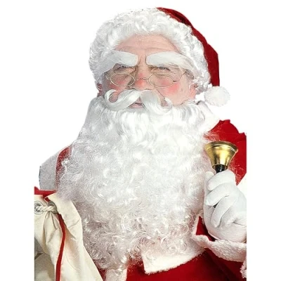 Afbeelding van Widmann Kerst &amp; Oud Nieuw Kostuum Luxe Kerstmanset Wit / Beige Verkleedkleding