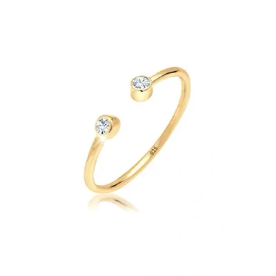 Afbeelding van Elli Elegance MIT Kristallen VON Swarovski Ring goldcoloured, Dames, Maat: 54, Gold/coloured