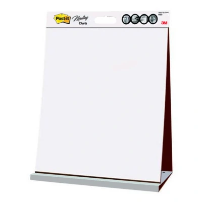 Image de Post it 3M Meeting Chart TableTop, 50,8 x 58,4 cm, blanc en blanc, 20 feuilles (563R)