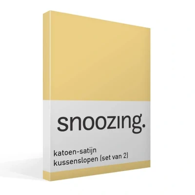 Afbeelding van Snoozing Katoen satijn Kussenslopen Set van 2 50x70 cm Geel