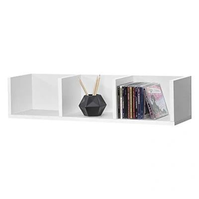 Afbeelding van Wandrek wandplank Isua met 3 vakken 75x17x17 cm wit