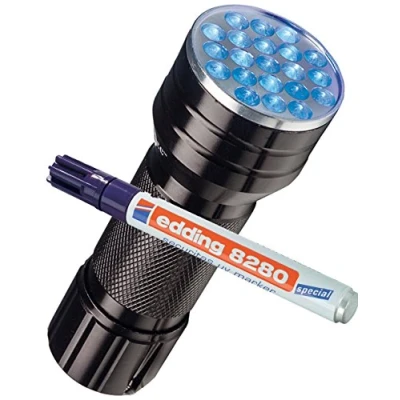 Afbeelding van Edding 8280 uv marker, onzichtbaar, 1,5 3 mm, kleurloos, marker + lamp, uniek