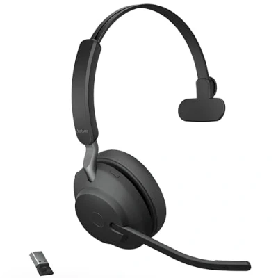Afbeelding van Jabra Evolve2 65 MS Mono Bluetooth Headset USB A Microsoft Teams gecertificeerd Zwart