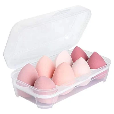 Afbeelding van Moguxb make upsponzen, 8 stuks, roze foundation, spons, voor up, blender, mengspons crème, lotionet poeder