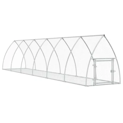 Afbeelding van vidaXL Konijnenkooi 600x105x120 cm gegalvaniseerd staal zilverkleurig
