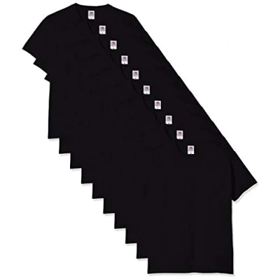 Afbeelding van Fruit of the Loom Heavy Cotton 10 pack T shirt voor heren (set van 10), Zwart (Zwart 36)