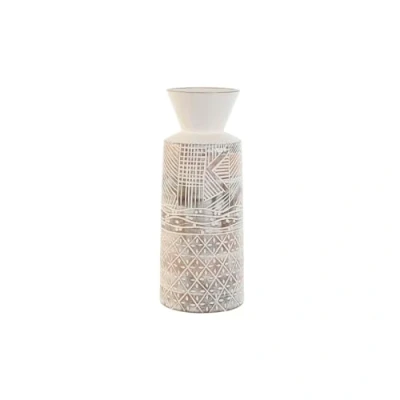 Afbeelding van Vaas Home ESPRIT Wit Natuurlijk Mangohout Koloniaal 15 x 22,5 cm