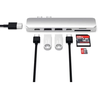 Afbeelding van Satechi USB C hub Pro 4K HDMI zilver ST CMBPS