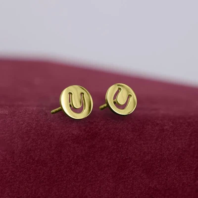 Afbeelding van Ponytail&amp;Co Oorstekers Hoefijzer Goud