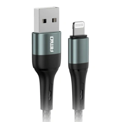 Afbeelding van AMiO USB A naar Lightning Kabel 3A 100cm FullLINK Hoogwaardige Snellader Oplaadkabel Snoer