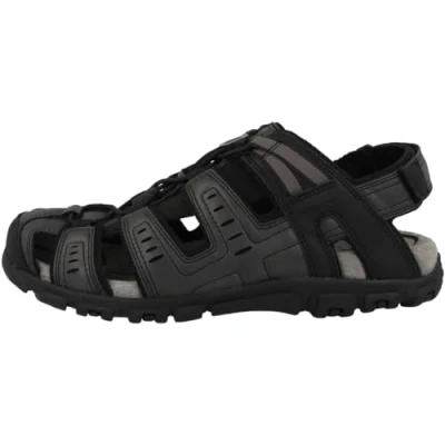 Afbeelding van Geox U S Strada 40 Outdoorsandalen, Heren, Maat: 41, Black Kunststof