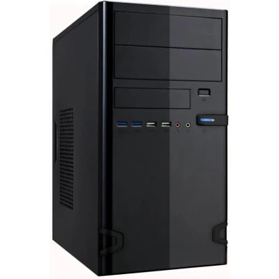 Afbeelding van Case 727 22 Black 450Watt M ATX USB 3.0 &quot;Steel Brushed&quot;
