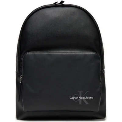 Afbeelding van Calvin Klein Jeans Monogram SOFT Campus Angled Unisex Rugzak, Maat: One Size, Black