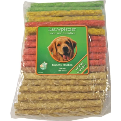 Afbeelding van Zak a 100 munchy staaf assorti 9/10 mm/12 cm Gebr. de Boon