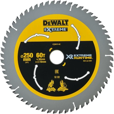 Afbeelding van Black &amp; Decker De walt cirkelzaagbladen 250mm 30mm 60t csb (Prijs per stuk)
