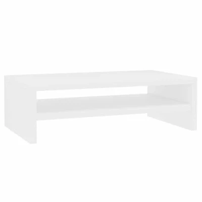 Image de vidaXL Support de moniteur Blanc 42 x 24 13 cm Bois d&#039;ingénierie800216