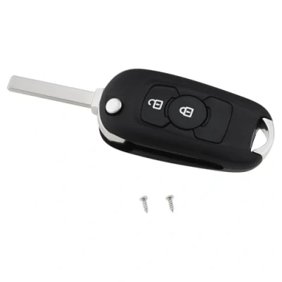 Afbeelding van ECSiNG Opvouwbare autosleutelhoes met 2 knoppen, compatibel Opel Astra K 2015 2016 2017 2018 2019 2020