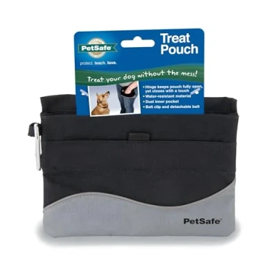 Afbeelding van PetSafe Waterbestendige hondensnoepzak, trainings en wandelaccessoire voor honden, inclusief riemclip afneembare riem, zwart mini