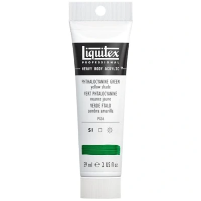 Afbeelding van Liquitex 1045319 Professional Heavy Body acrylverf in kunstenaarskwaliteit met uitstekende lichtechtheid en boterachtige consistentie, 59ml Tube, Phthalocyanine Green (Yellow Shade)