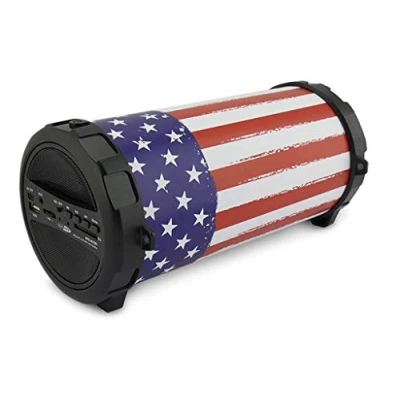 Afbeelding van Caliber Bluetooth Speaker Amerikaanse vlag ontwerp muziek box met Bluetooth, USB, SD en AUX 8 Uur Speeltijd (HPG407BT USA)